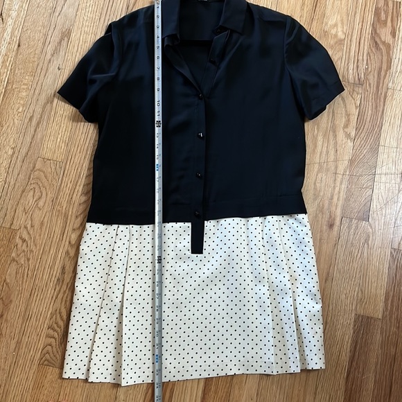 Alexander Wang Shift Dress - collared, button up, polka dot, black and white - Picture 3 of 6
